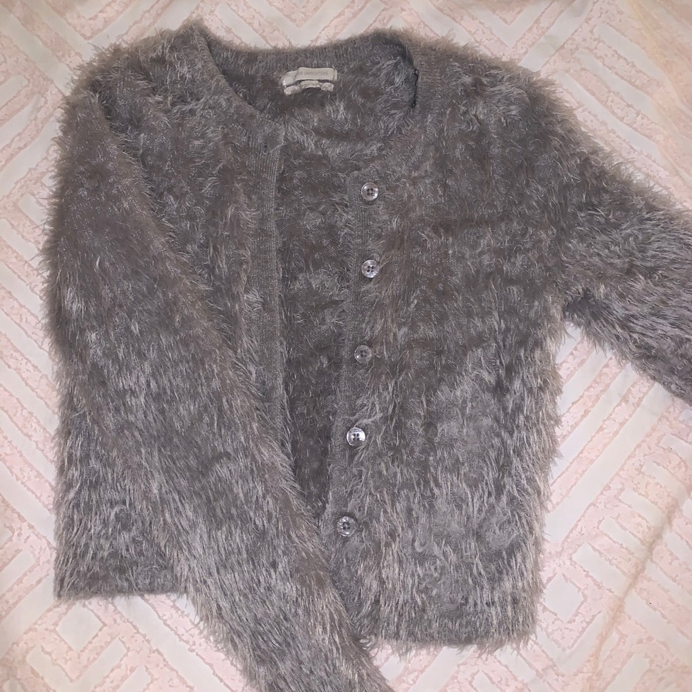 Gray Soft Knit Cardigan